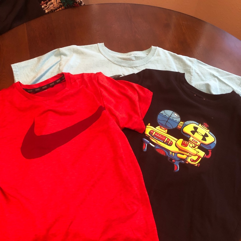 Four Boys Shirts, Sz Large. Multiple name brands